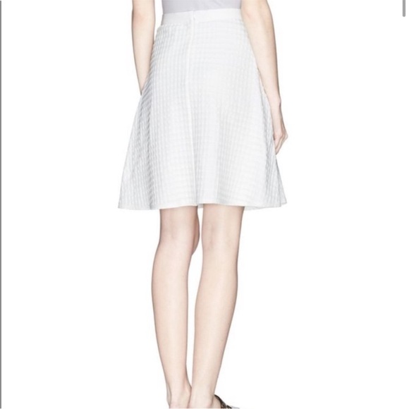 Theory White Textured A-Line Skirt - Picture 8 of 9